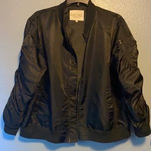 Rachel Roy Black Bomber Jacket. Size 2x.